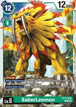 SaberLeomon (BT14-054) - Promos: Blast Ace (Uncommon) [BT-14P-BT14-054]