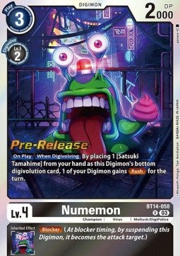 Numemon (BT14-058) - Promos: Blast Ace (Rare) [BT-14P-BT14-058]