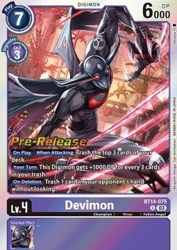 Devimon (BT14-075) - Promos: Blast Ace (Rare) [BT-14P-BT14-075]