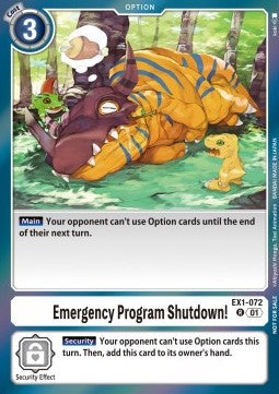 Emergency Program Shutdown! (EX1-072) - Blast Ace (Alternative Art) [BT-14-EX1-072]