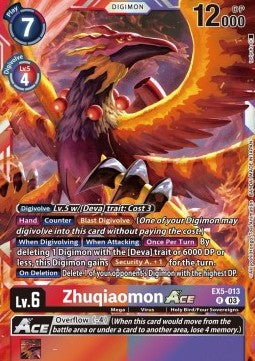 Zhuqiaomon Ace (EX5-013) (V.1) - Animal Colosseum (Rare) [EX-05-013]