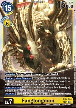Fanglongmon (EX5-074) (V.1) - Animal Colosseum (Secret Rare) [EX-05-074]