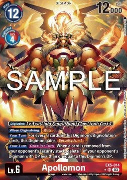 Apollomon (EX5-014) (V.2) - Animal Colosseum (Alternative Art) [EX-05-014]
