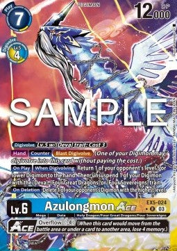 Azulongmon Ace (EX5-024) (V.2) - Animal Colosseum (Alternative Art) [EX-05-024]