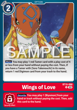 Wings of Love (BT15-088) - Exceed Apocalypse (Uncommon) [BT-15-088]