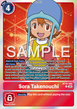 Sora Takenouchi (BT15-082) (V.1) - Exceed Apocalypse (Rare) [BT-15-082]