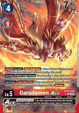 Garudamon Ace (BT15-014) (V.2) - Exceed Apocalypse (Alternative Art) [BT-15-014]