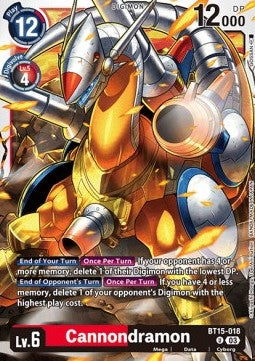 Cannondramon (BT15-018) - Exceed Apocalypse (Uncommon) [BT-15-018]
