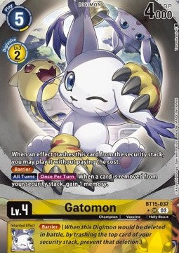Gatomon (BT15-037) (V.2) - Exceed Apocalypse (Alternative Art) [BT-15-037]