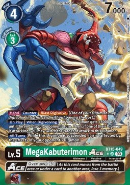 MegaKabuterimon Ace (BT15-049) (V.2) - Exceed Apocalypse (Alternative Art) [BT-15-049]