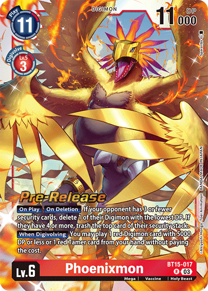 Phoenixmon (BT15-017) - Promos: Exceed Apocalypse (Rare) [BT-15P-BT14-017]