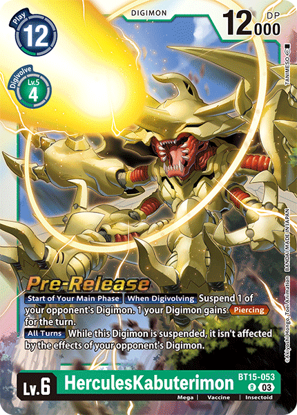 HerculesKabuterimon (BT15-053) - Promos: Exceed Apocalypse (Rare) [BT-15P-BT14-053]
