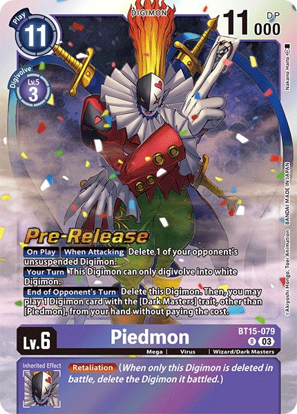 Piedmon (BT15-079) - Promos: Exceed Apocalypse (Rare) [BT-15P-BT14-079]