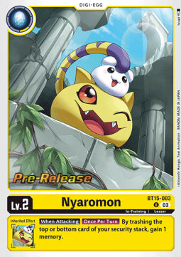 Nyaromon (BT15-003) (V.1) - Promos: Exceed Apocalypse (Uncommon) [BT-15P-BT15-003]