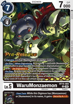 WaruMonzaemon (BT15-065) - Promos: Exceed Apocalypse (Uncommon) [BT-15P-BT15-065]