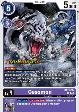 Gesomon (BT15-074) - Promos: Exceed Apocalypse (Uncommon) [BT-15P-BT15-074]