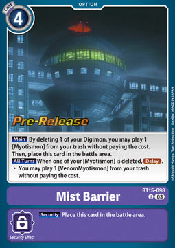Mist Barrier (BT15-098) - Promos: Exceed Apocalypse (Uncommon) [BT-15P-BT15-098]