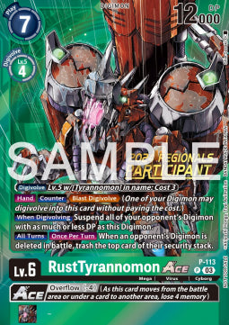 RustTyrannomon Ace (P-113) (V.1) - Championship 2024 Promos (Alternative Art) [CP24-P-113]