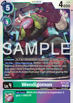 Wendigomon (ST17-04) (V.1) - Advanced Deck: Double Typhoon (Uncommon) [ST-17-004]