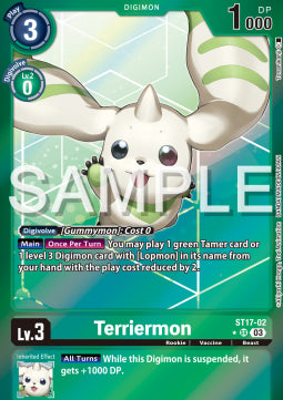 Terriermon (ST17-02) (V.2) - Advanced Deck: Double Typhoon (Alternative Art) [ST-17-002]