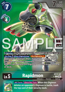 Rapidmon (ST17-07) (V.2) - Advanced Deck: Double Typhoon (Alternative Art) [ST-17-007]