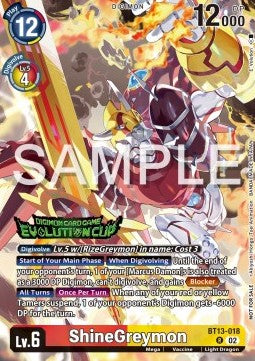 ShineGreymon (BT13-018) (V.1) - Special Tournament Promos (Alternative Art) [STP-BT13-018]