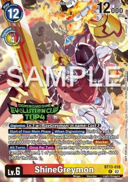 ShineGreymon (BT13-018) (V.2) - Special Tournament Promos (Alternative Art) [STP-BT13-018]