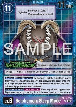 Belphemon: Sleep Mode (BT13-088) (V.1) - Special Tournament Promos (Alternative Art) [STP-BT13-088]