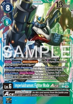 Imperialdramon: Fighter Mode Ace (BT16-027) (V.1) - Beginning Observer (Rare) [BT-16-027]