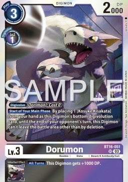 Dorumon (BT16-051) (V.1) - Beginning Observer (Super Rare) [BT-16-051]