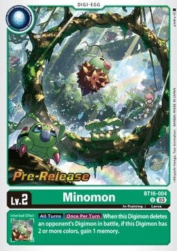 Minomon (BT16-004) (V.1) - Promos: Beginning Observer (Uncommon) [BT-16P-BT16-004]