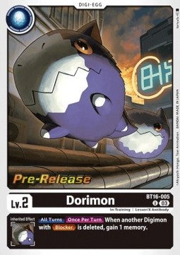 Dorimon (BT16-005) (V.1) - Promos: Beginning Observer (Uncommon) [BT-16P-BT16-005]