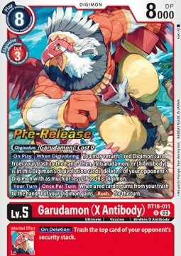 Garudamon (X Antibody) (BT16-011) - Promos: Beginning Observer (Uncommon) [BT-16P-BT16-011]
