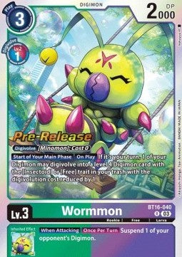 Wormmon (BT16-040) - Promos: Beginning Observer (Rare) [BT-16P-BT16-040]