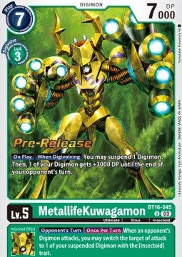 MetallifeKuwagamon (BT16-045) - Promos: Beginning Observer (Uncommon) [BT-16P-BT16-045]