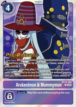 Arukenimon & Mummymon (BT16-089) - Promos: Beginning Observer (Rare) [BT-16P-BT16-089]