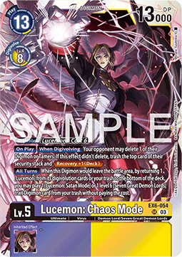 Lucemon: Chaos Mode (EX6-054) (V.1) - Infernal Ascension (Super Rare) [EX-06-054]