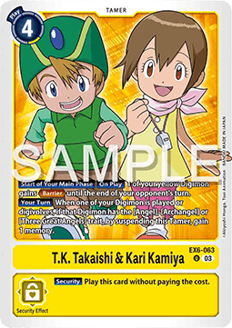 T.K. Takaishi & Kari Kamiya (EX6-063) (V.1) - Infernal Ascension (Uncommon) [EX-06-063]