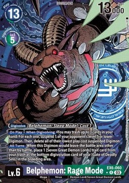 Belphemon: Rage Mode (EX6-060) (V.2) - Infernal Ascension (Alternative Art) [EX-06-060]