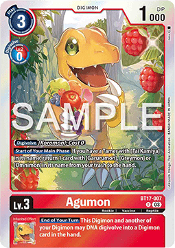 Agumon (BT17-007) - Secret Crisis (Rare) [BT-17-007]