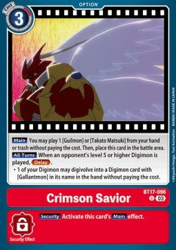 Crimson Savior (BT17-096) - Secret Crisis (Uncommon) [BT-17-096]