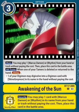 Awakening of the Sun (BT17-099) - Secret Crisis (Uncommon) [BT-17-099]