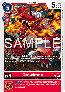 Growlmon (BT17-010) - Secret Crisis (Common) [BT-17-010]