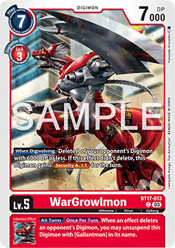 WarGrowlmon (BT17-013) - Secret Crisis (Common) [BT-17-013]
