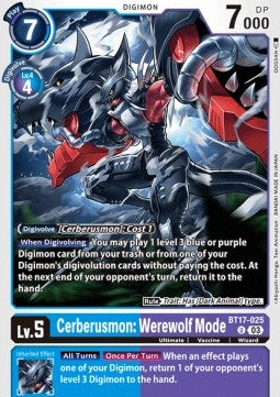 Cerberusmon: Werewolf Mode (BT17-025) - Secret Crisis (Uncommon) [BT-17-025]