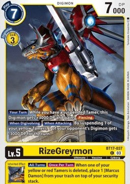 RizeGreymon (BT17-037) - Secret Crisis (Common) [BT-17-037]