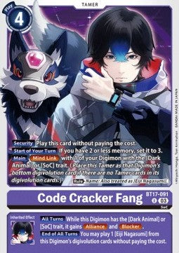Code Cracker Fang (BT17-091) - Secret Crisis (Uncommon) [BT-17-091]