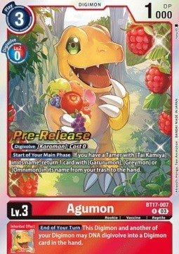 Agumon (BT17-007) - Promos: Secret Crisis (Rare) [BT-17P-BT17-007]