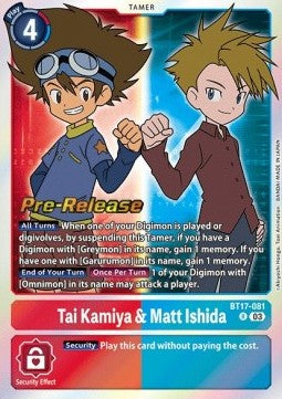 Tai Kamiya & Matt Ishida (BT17-081) - Promos: Secret Crisis (Rare) [BT-17P-BT17-081]