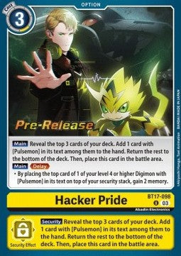 Hacker Pride (BT17-098) - Promos: Secret Crisis (Uncommon) [BT-17P-BT17-098]